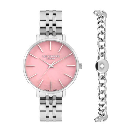لي كوبر حريمي Analog Pink Mop Dial Watch – LC07857.380