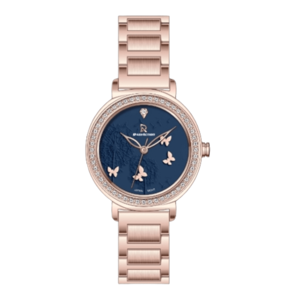DASH ACTION WATCH-WOMEN-STAINLESS STEEL-ROSE GOLD AND BLUE DA1941-RP