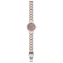 DASH ACTION WATCH-WOMEN-STAINLESS STEEL-SILVER AND ROSE GOLD AND BROWN DA1941-TRSC