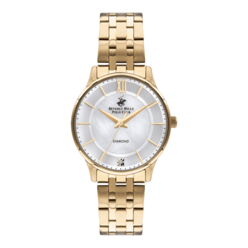 ساعة بيفرلي هيلز بولو كلوب النسائية Analog White Mop Dial Watch – BP3309X.130