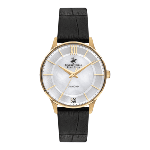 ساعة بيفرلي هيلز بولو كلوب النسائية Analog White Mop Dial Watch – BP3310X.121