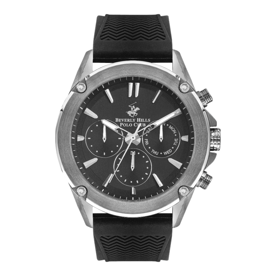 ساعة بيفرلي هيلز بولو كلوب الرجالية Multi Function Black Dial Watch – BP3324X.351
