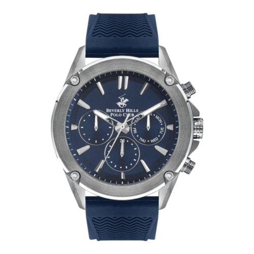 ساعة بيفرلي هيلز بولو كلوب الرجالية Multi Function Dark Blue Dial Watch – BP3324X.399