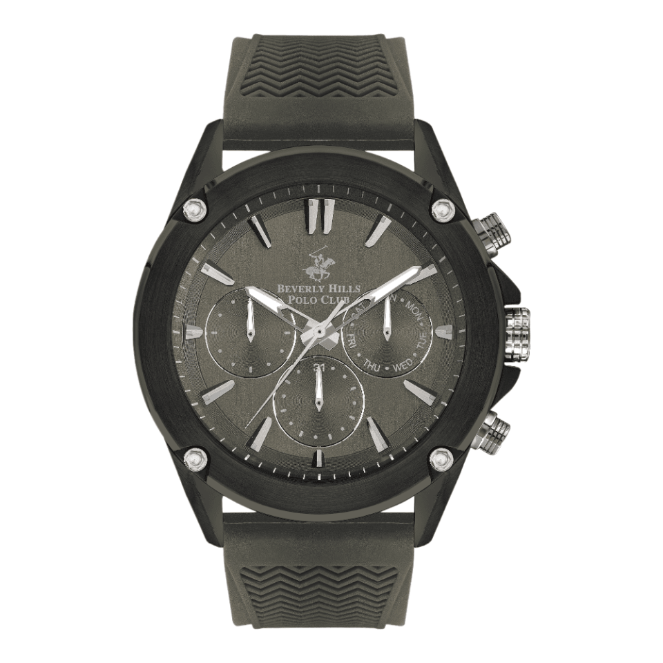 ساعة بيفرلي هيلز بولو كلوب الرجالية Multi Function Dark Green Dial Watch – BP3324X.675