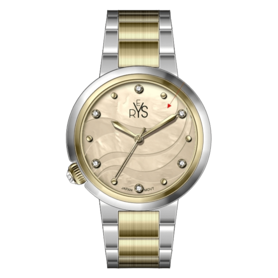 REYS WATCH WATCH-WOMEN-STAINLESS STEEL-SILVER AND GOLD R2021-TGS
