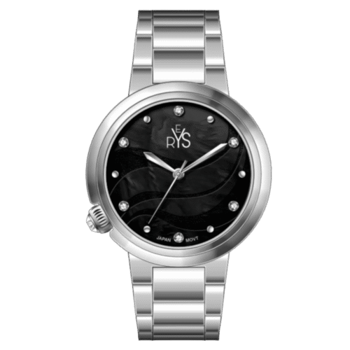 REYS WATCH WATCH-WOMEN-STAINLESS STEEL-SILVER AND BLACK R2021-SB