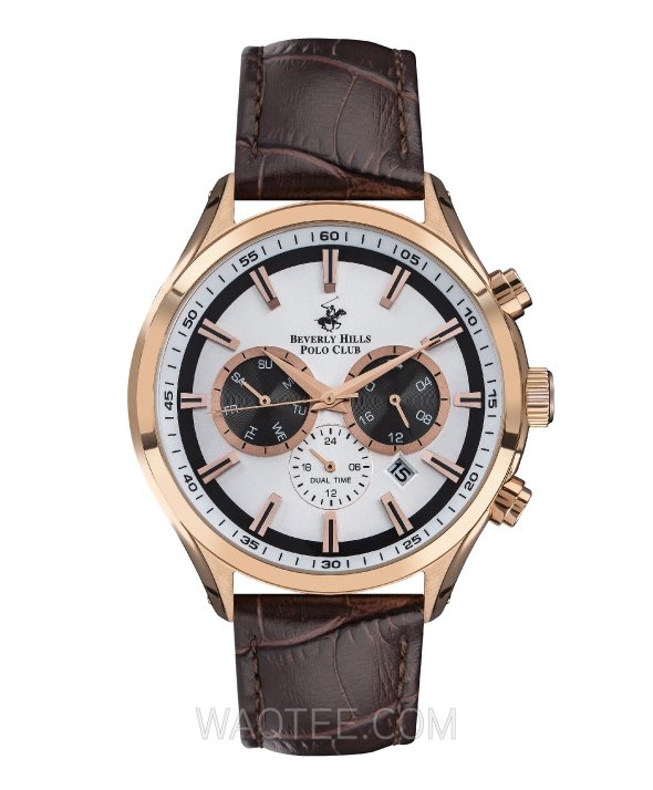 ساعة بيفرلي هيلز بولو كلوب الرجالية Multi Function White Dial Watch – BP3112X.432