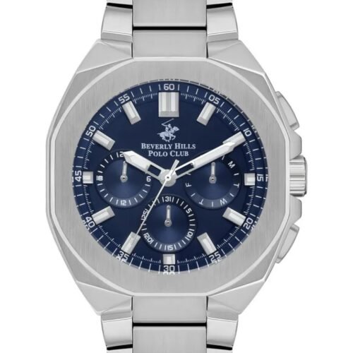 ساعة بيفرلي هيلز بولو كلوب الرجالية Multi Function Dark Blue Dial Watch – BP3537X.390