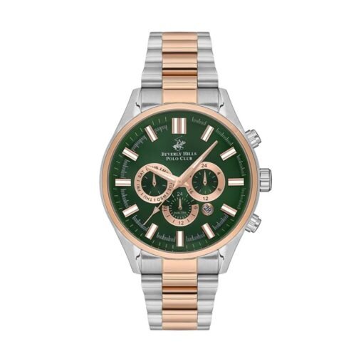 ساعة بيفرلي هيلز بولو كلوب الرجالية Multi Function Green Dial Watch – BP3395X.570