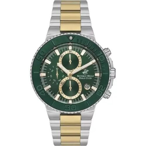 ساعة بيفرلي هيلز بولو كلوب الرجالية Multi Function Green Dial Watch – BP3540X.270