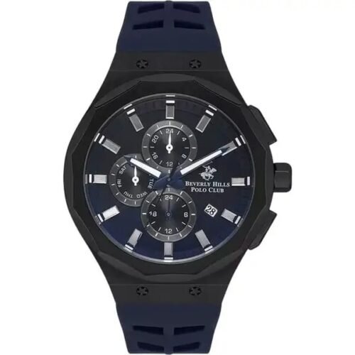 ساعة بيفرلي هيلز بولو كلوب الرجالية Multi Function Dark Blue Dial Watch – BP3535X.699