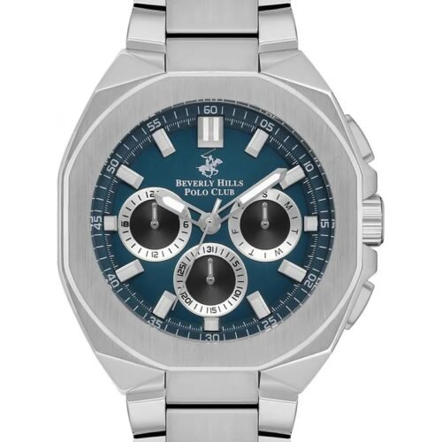 ساعة بيفرلي هيلز بولو كلوب الرجالية Multi Function Blue Dial Watch – BP3537X.370