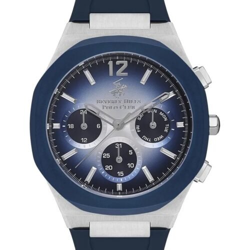 ساعة بيفرلي هيلز بولو كلوب الرجالية Multi Function Blue Dial Watch – BP3539X.399