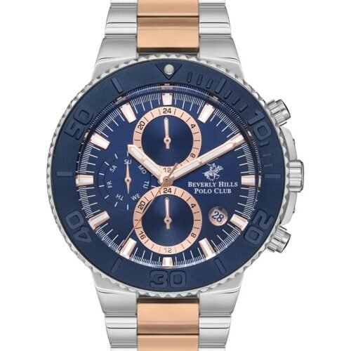 ساعة بيفرلي هيلز بولو كلوب الرجالية Multi Function Blue Dial Watch – BP3540X.590