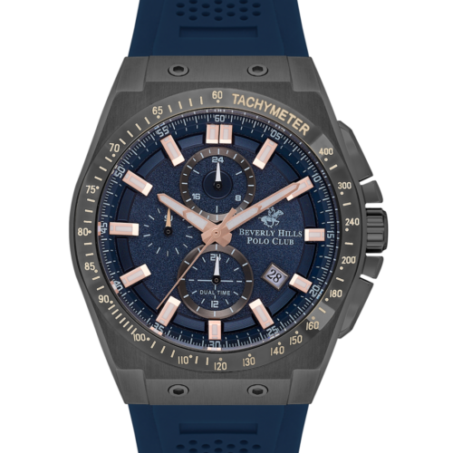 ساعة بيفرلي هيلز بولو كلوب الرجالية Multi Function Dark Blue Dial Watch – BP3541X.099