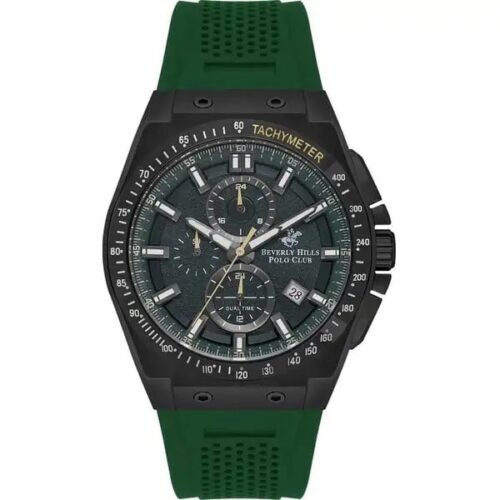 ساعة بيفرلي هيلز بولو كلوب الرجالية Multi Function Green Dial Watch – BP3541X.675