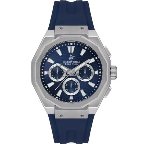 ساعة بيفرلي هيلز بولو كلوب الرجالية Multi Function Blue Dial Watch – BP3557X.399