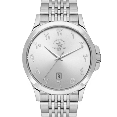 ساعة سانتا برابرا رجالى SILVER DIAL SB.1.10618-7