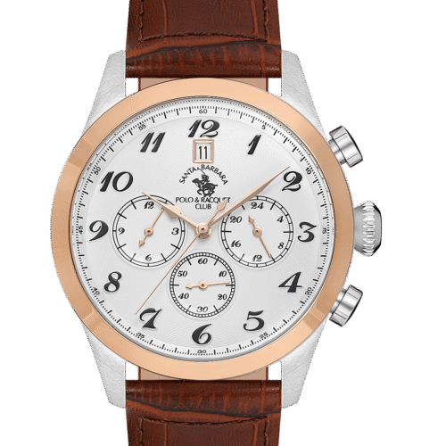 ساعة سانتا برابرا رجالى SILVER DIAL SB.1.10551-4