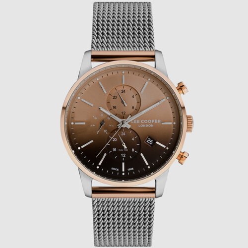 LEE COOPER Multi Function Round Rose Gold Dial Watch – LC07084.510