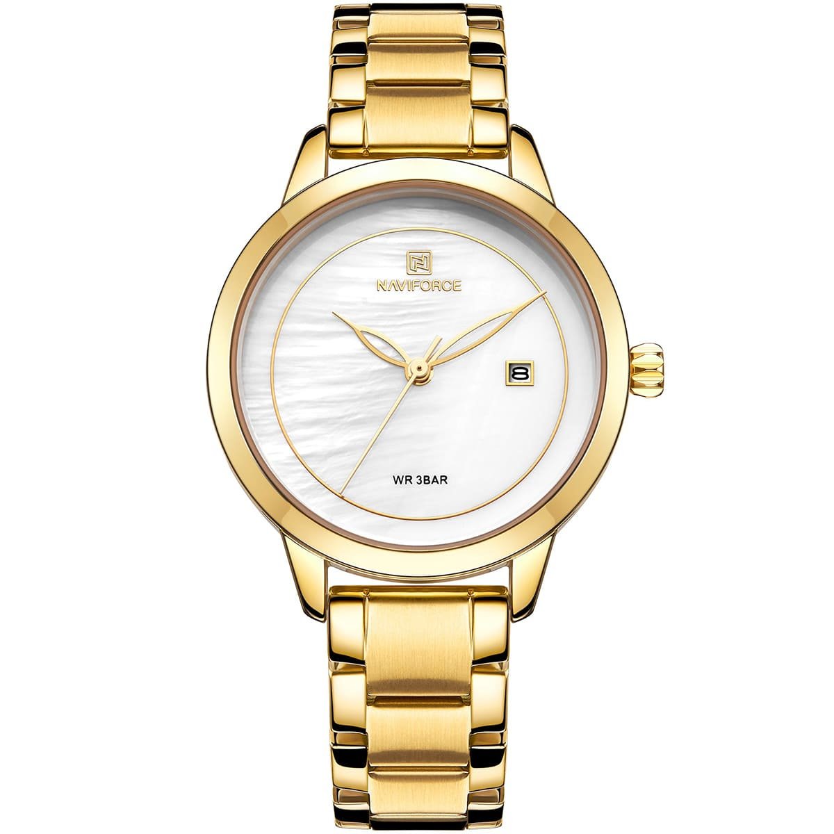 ساعة نافي فورس حريمي NF5008-G-W