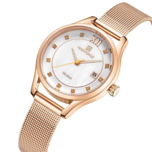 ساعة نافي فورس حريمي NF5010S-RG-GN-RG