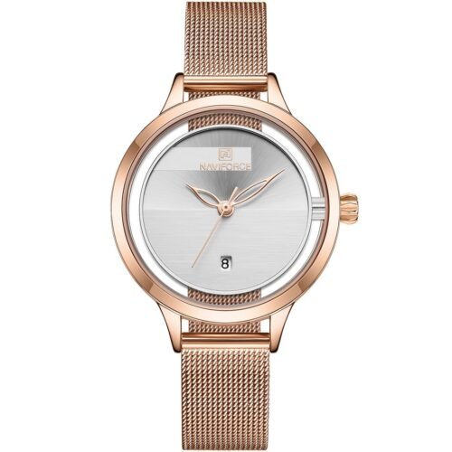 ساعة نافي فورس حريمي NF5014-RG-W