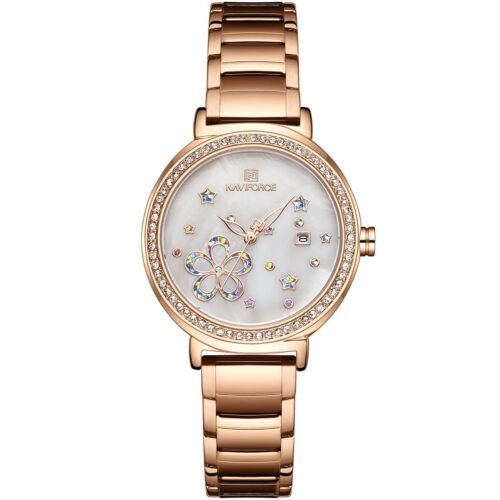 ساعة نافي فورس حريمي NF5016-RG-W