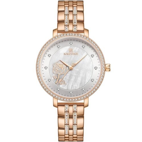 ساعة نافي فورس حريمي NF5017-RG-W