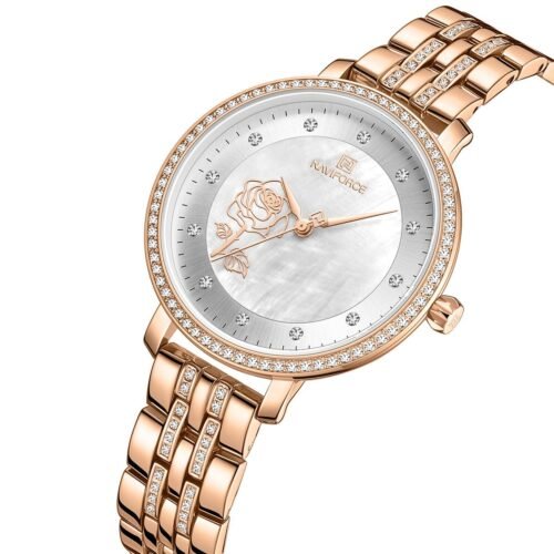 ساعة نافي فورس حريمي NF5017-RG-W