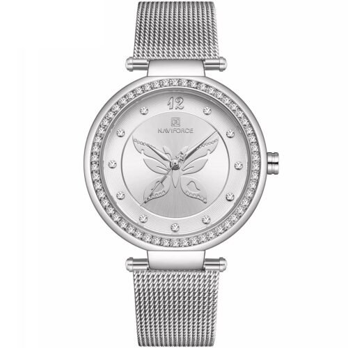 ساعة نافي فورس حريمي NF5018-S-W
