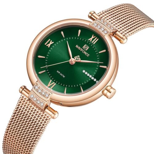 ساعة نافي فورس حريمي NF5019-RG-GN