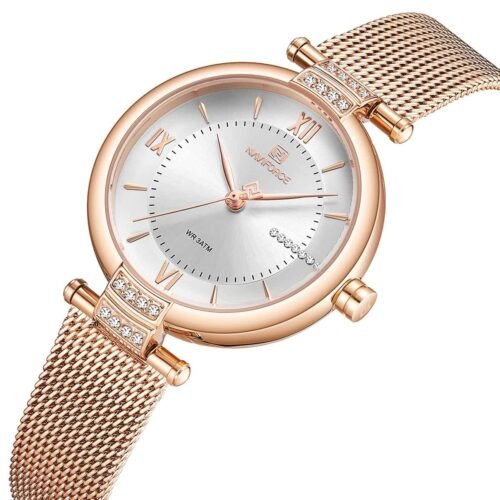 ساعة نافي فورس حريمي NF5019-RG-W