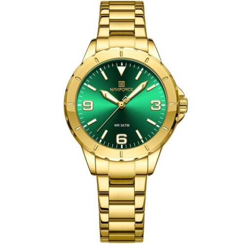ساعة نافي فورس حريمي NF5022-G-GN-G