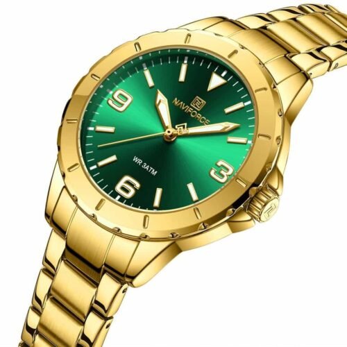 ساعة نافي فورس حريمي NF5022-G-GN-G