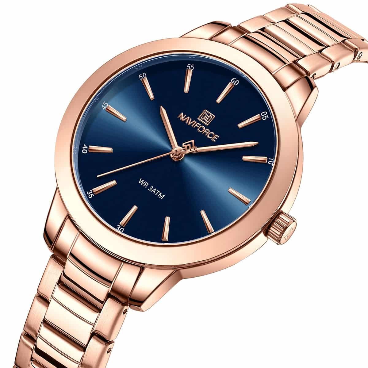 ساعة نافي فورس حريمي NF5025-RG-BE