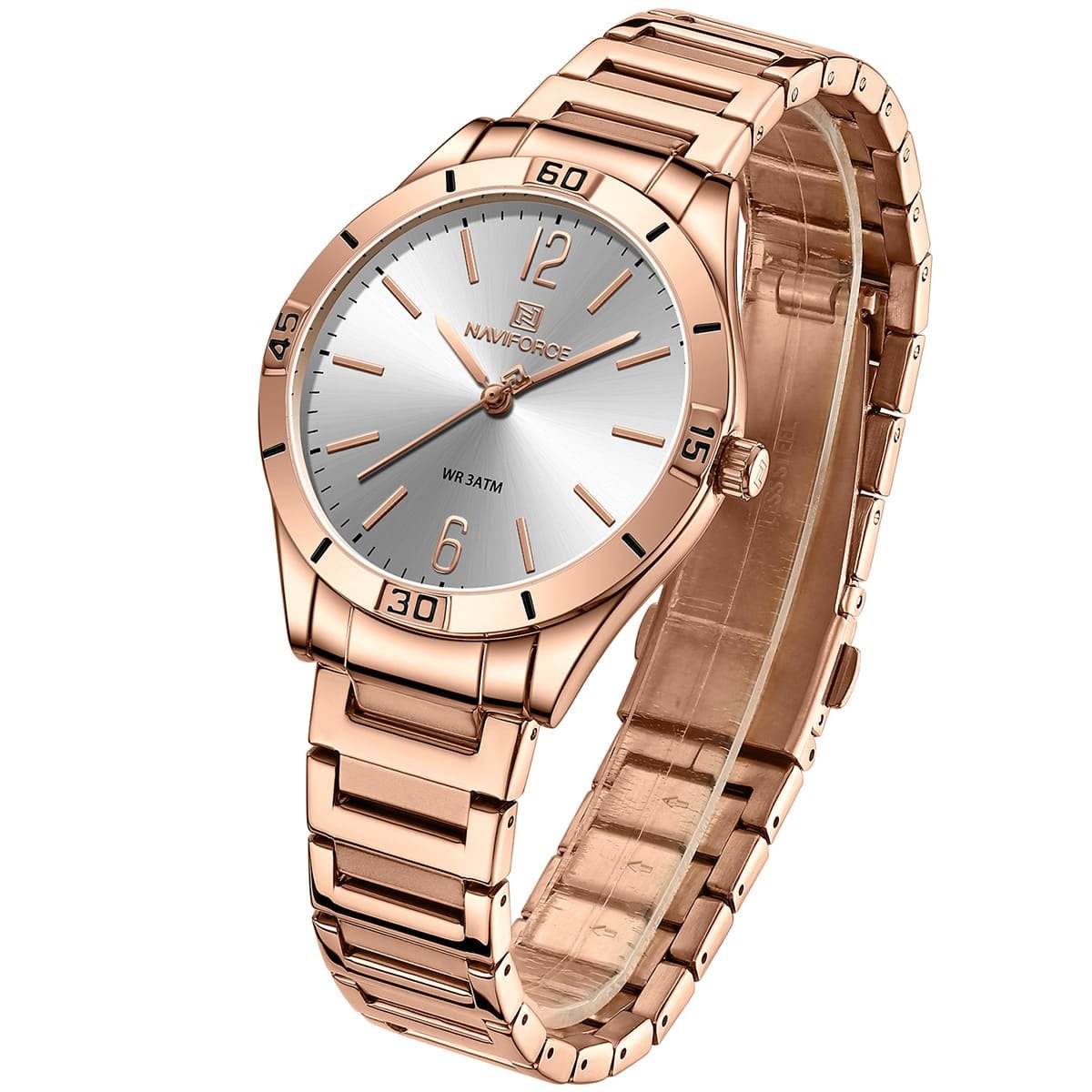 ساعة نافي فورس حريمي NF5029-RG-W