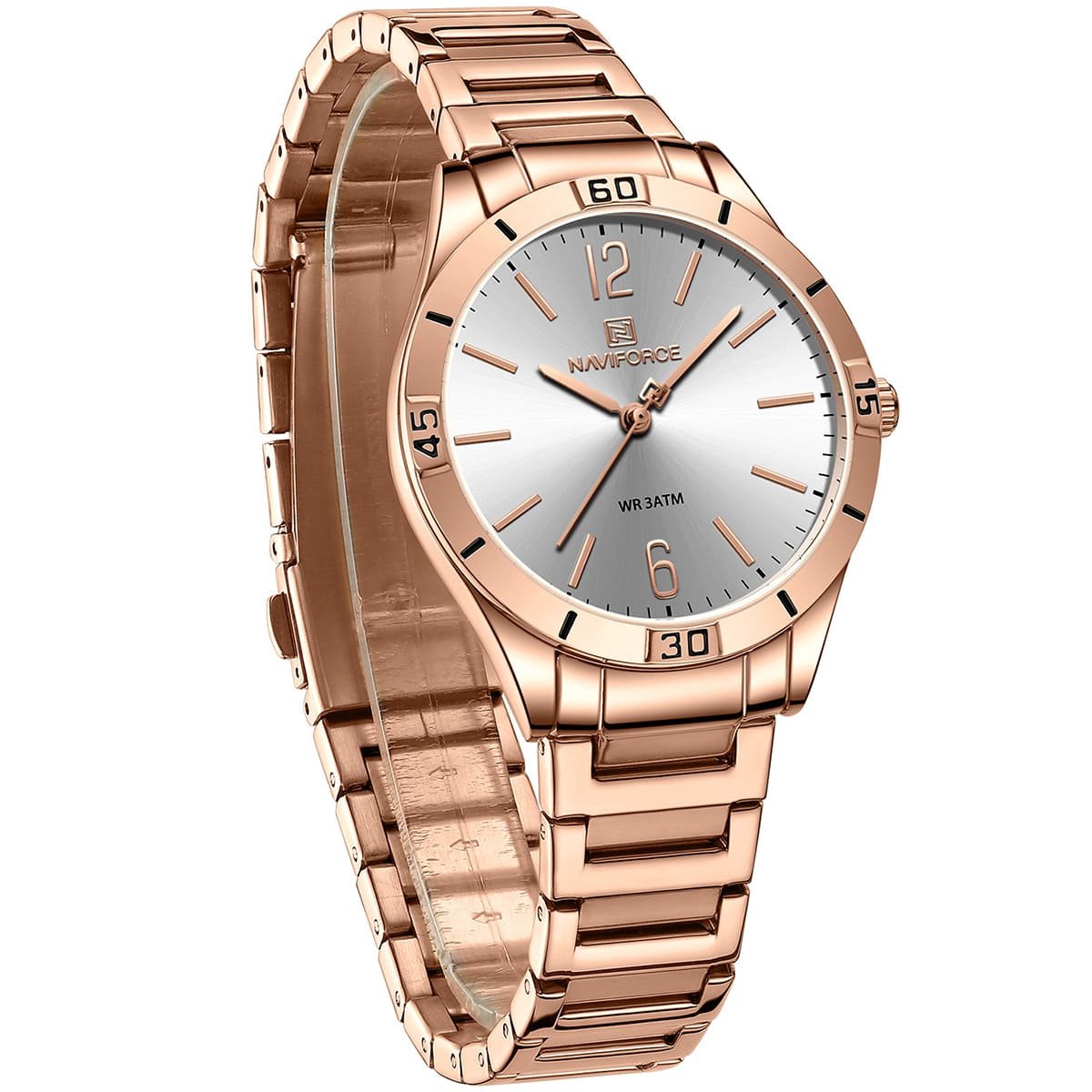 ساعة نافي فورس حريمي NF5029-RG-W
