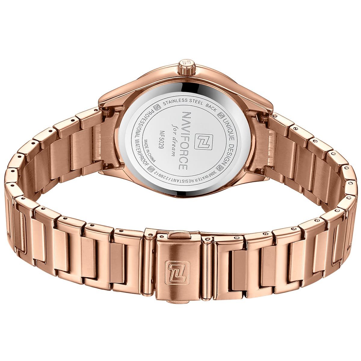 ساعة نافي فورس حريمي NF5029-RG-W