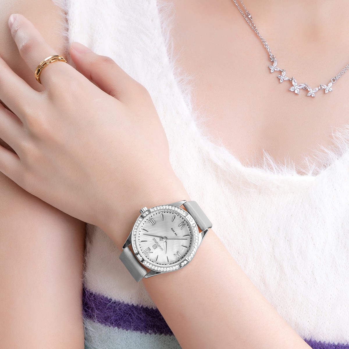 ساعة نافي فورس للنساء NF5038-S-W