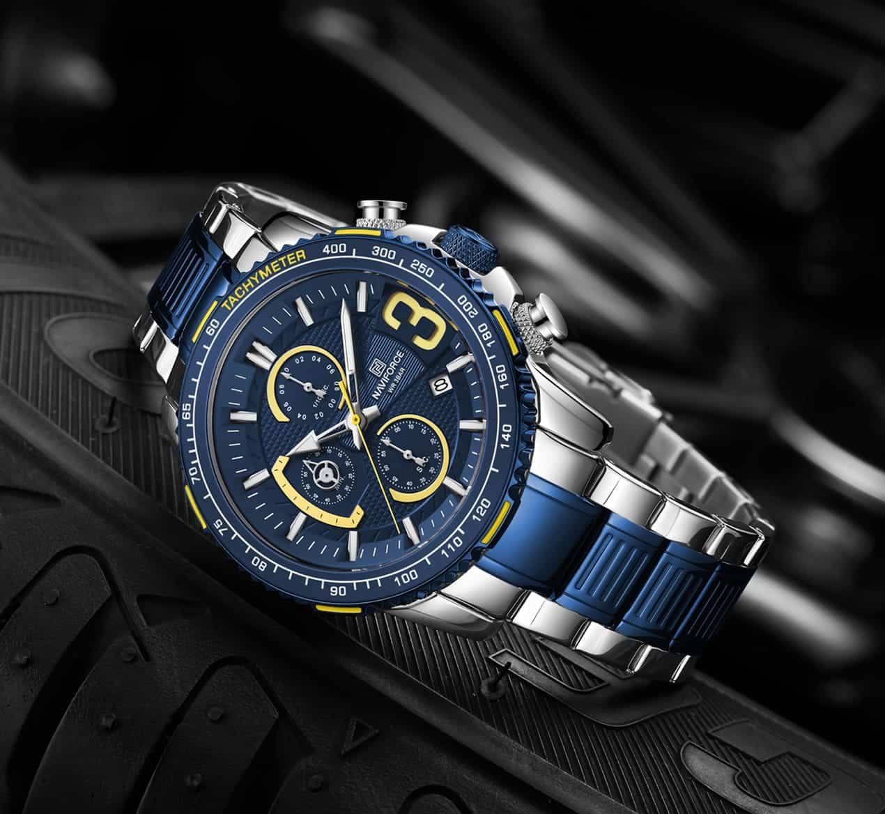 ساعة نافي فورس رجالي NF8017-S-BE