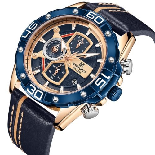 ساعة نافي فورس رجالي NF8018L-RG-BE-BE