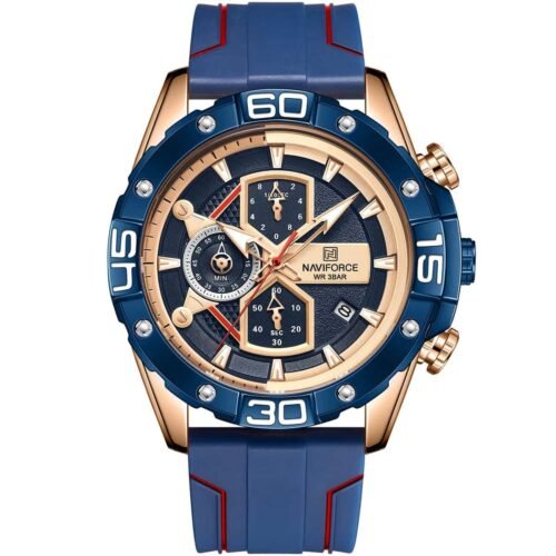 ساعة نافي فورس رجالي NF8018T-RG-BE-R