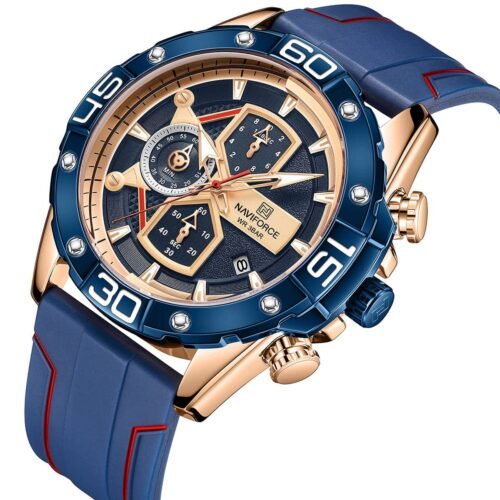 ساعة نافي فورس رجالي NF8018T-RG-BE-R