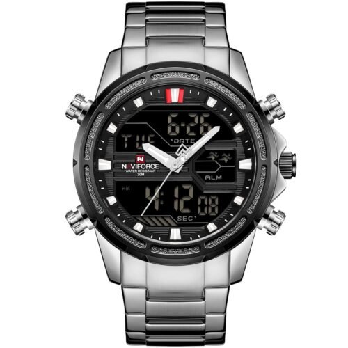 ساعة نافي فورس رجالي NF9138S-S-B-W