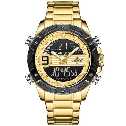 ساعة نافي فورس رجالي NF9146s-G-W-G