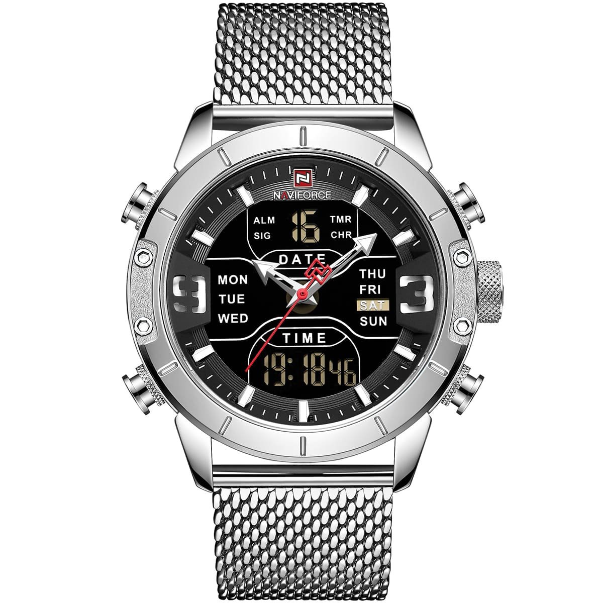 ساعة نافي فورس رجالي NF9153S-S-B