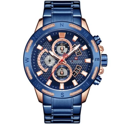 ساعة نافي فورس رجالي NF9165-RG-BE