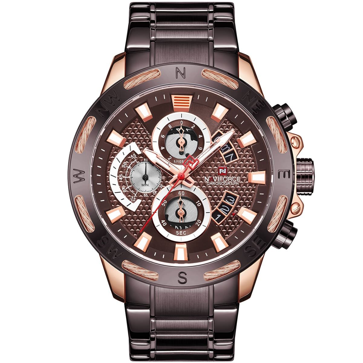 ساعة نافي فورس رجالي NF9165-RG-CE