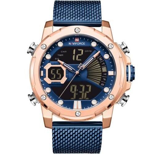 ساعة نافي فورس رجالي NF9172S-RG-BE-BE